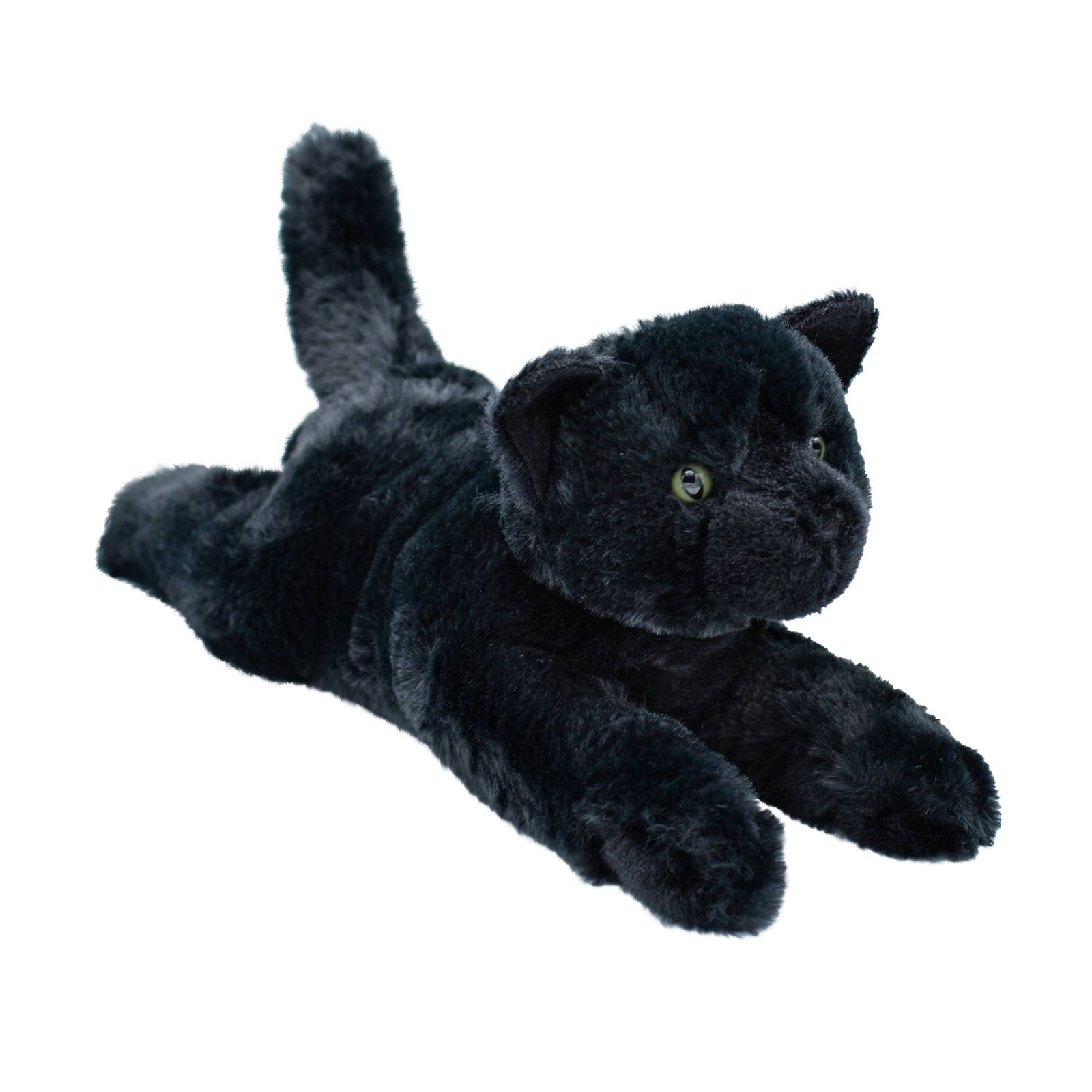 black cat with green eyes stuffed animal