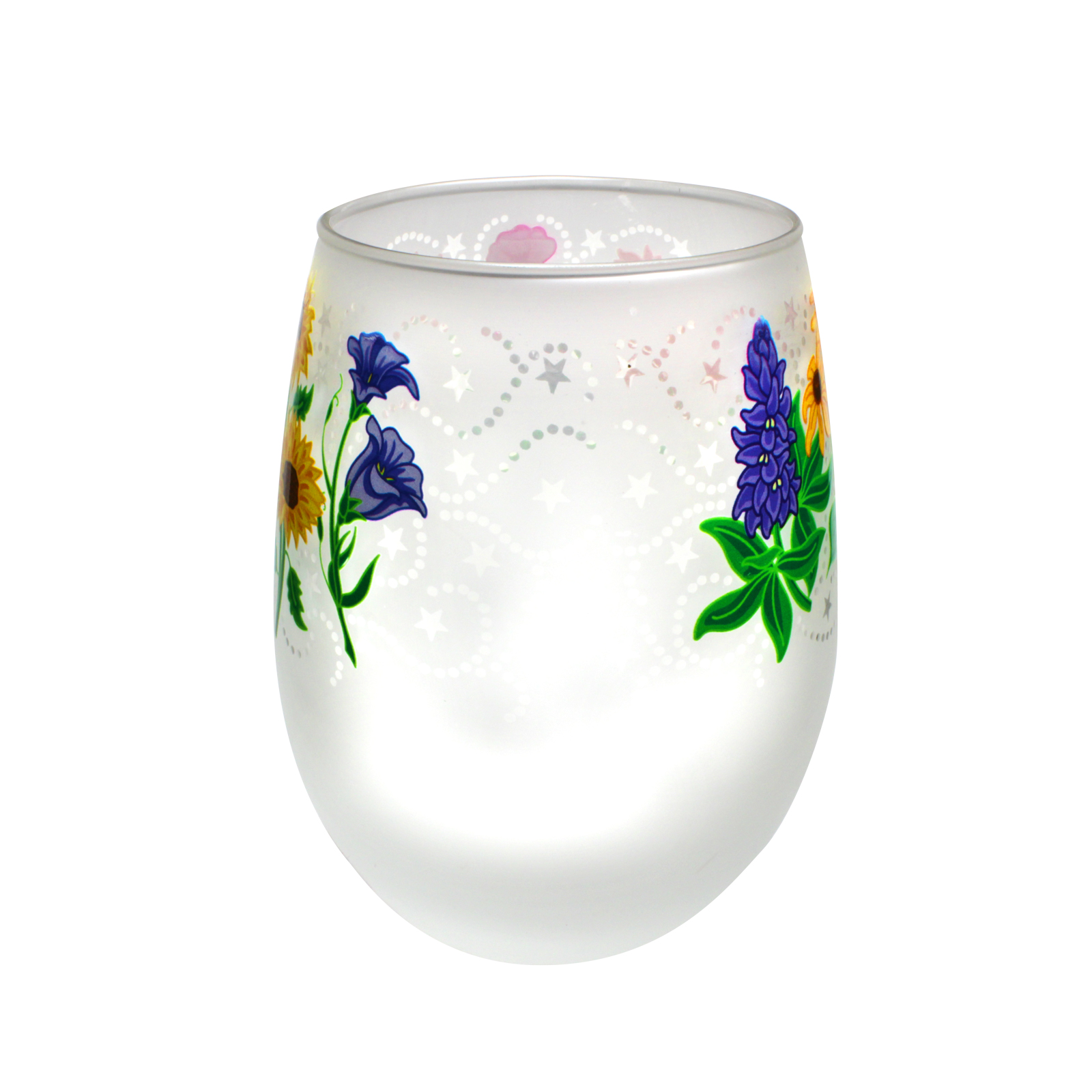 Flower 12 oz. Insulated Wine Glass — Dom Chi Designs