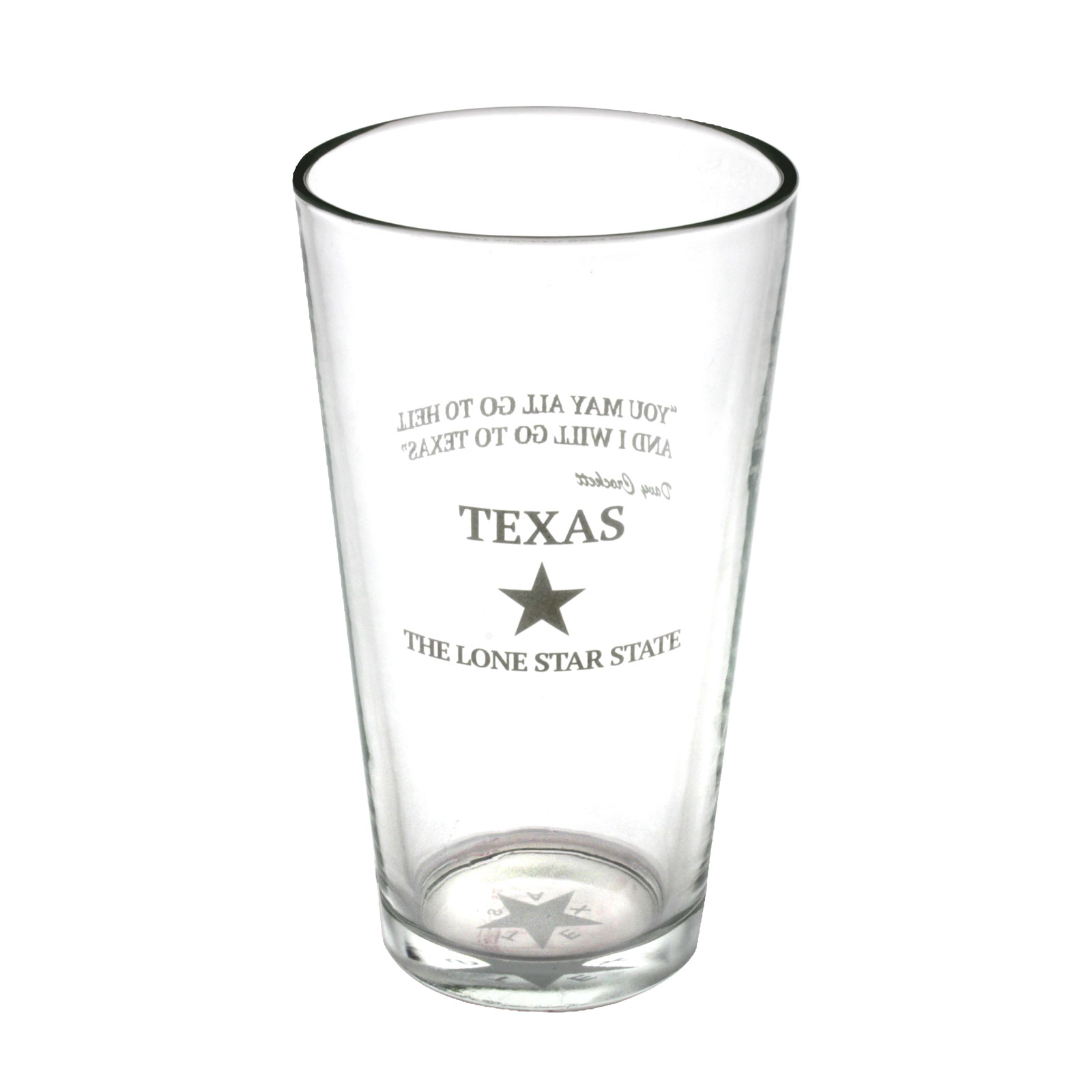 Crockett Quote Pint Shaker Glass Set