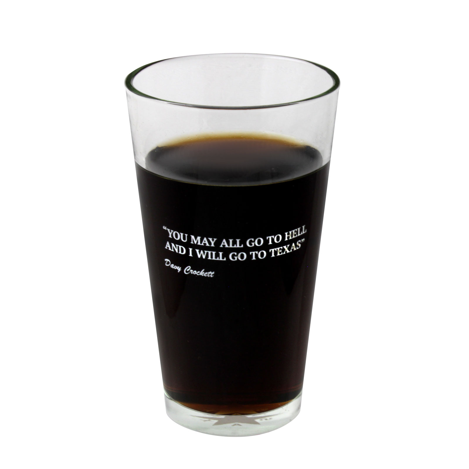 Crockett Quote Pint Shaker Glass Set