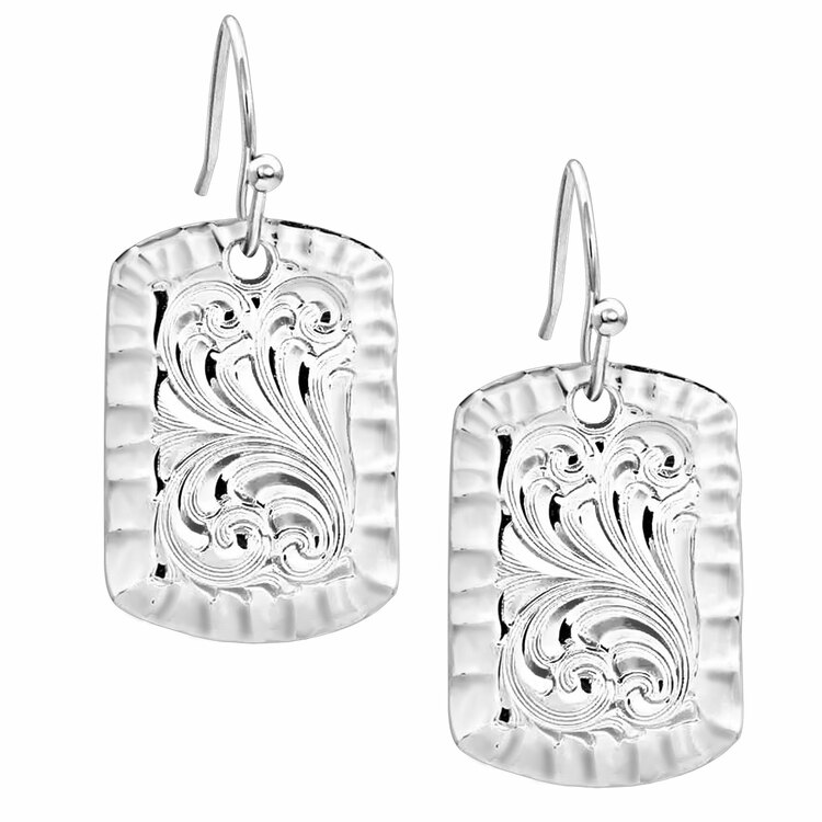 Kindness Tag Silver Earrings