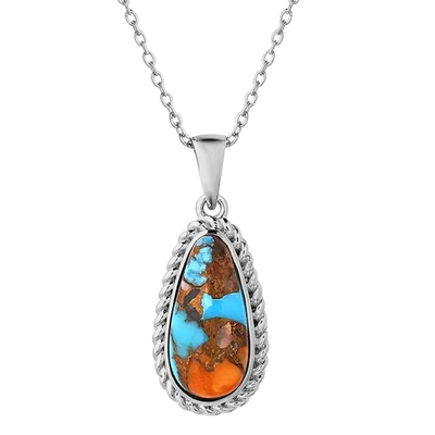 Mountain Glacier Treasures Pendant Necklace