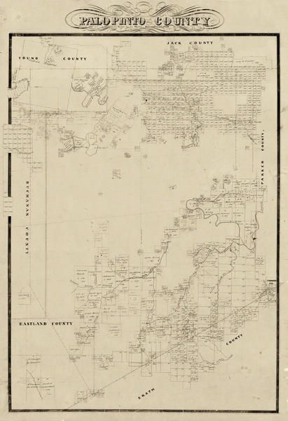 Texas General Land Office Map of Palo Pinto County 1856 | Texas Capitol ...